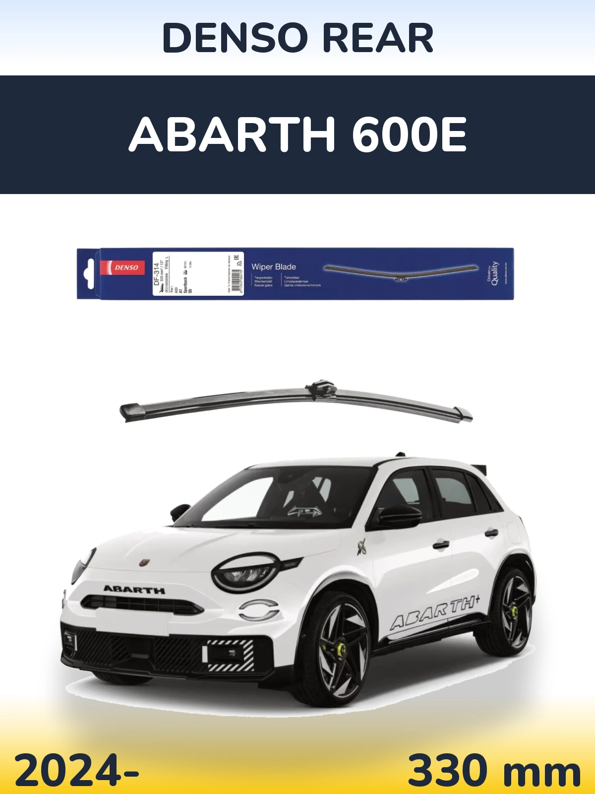 Rear wiper blade Denso Rear 320 mm for Abarth 600e 2024-2026