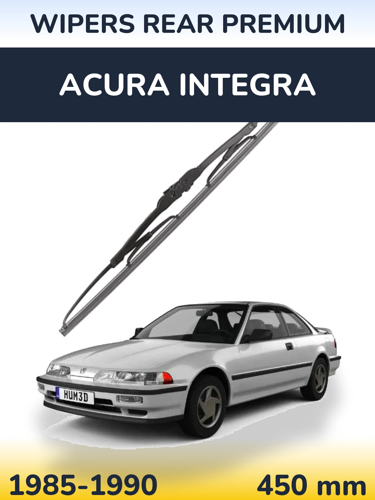 Rear wiper blade WIPERS REAR PREMIUM 450 mm for Acura Integra 1985-1990