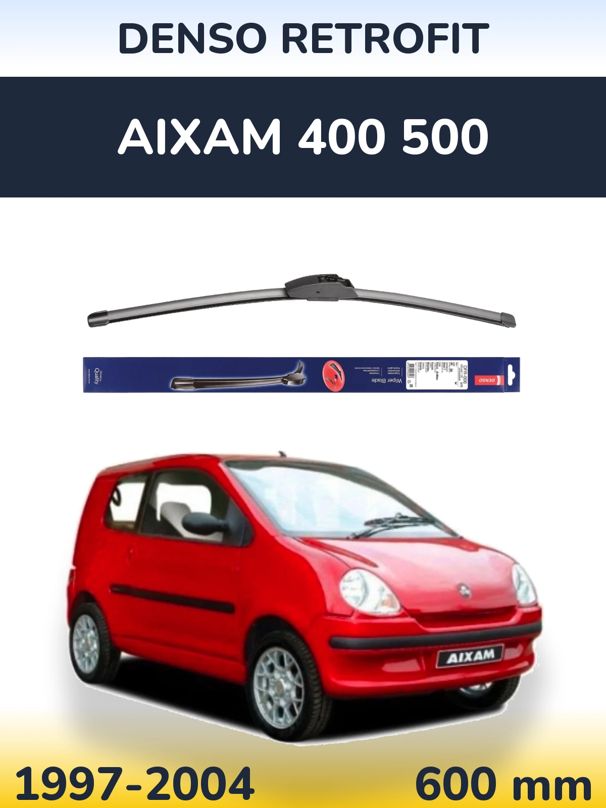Передний дворник Denso Retrofit 600 мм для Aixam 400 500 1997-2004