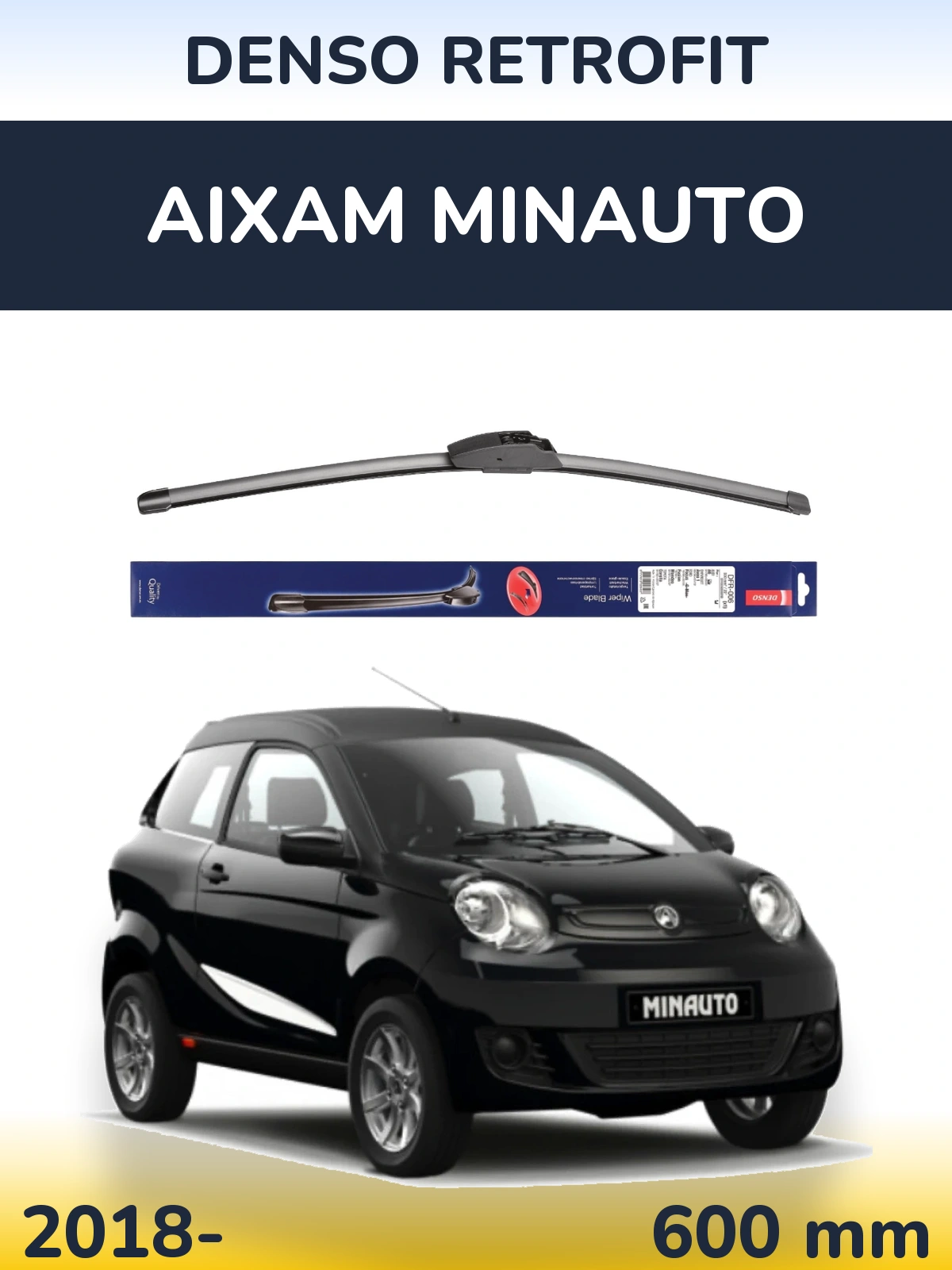 Передня щітка Denso Retrofit 600 мм для Aixam Minauto 2018-2026