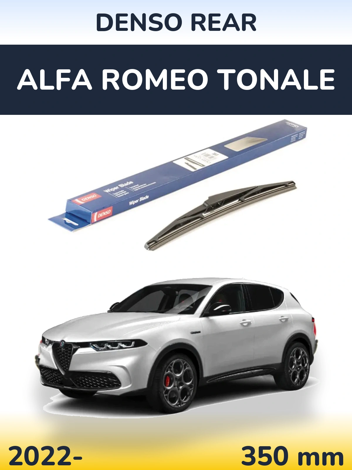Rear wiper blade Denso Rear 350 mm for Alfa Romeo Tonale 2022-2026