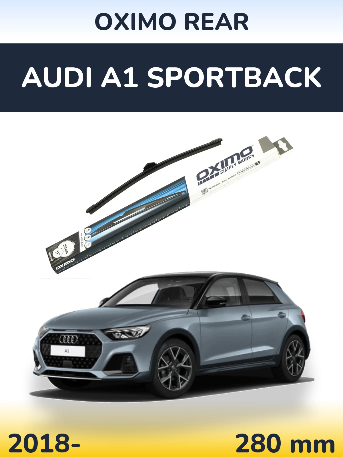Rear wiper blade Oximo Rear 280 mm for Audi A1 Sportback 2018-2026