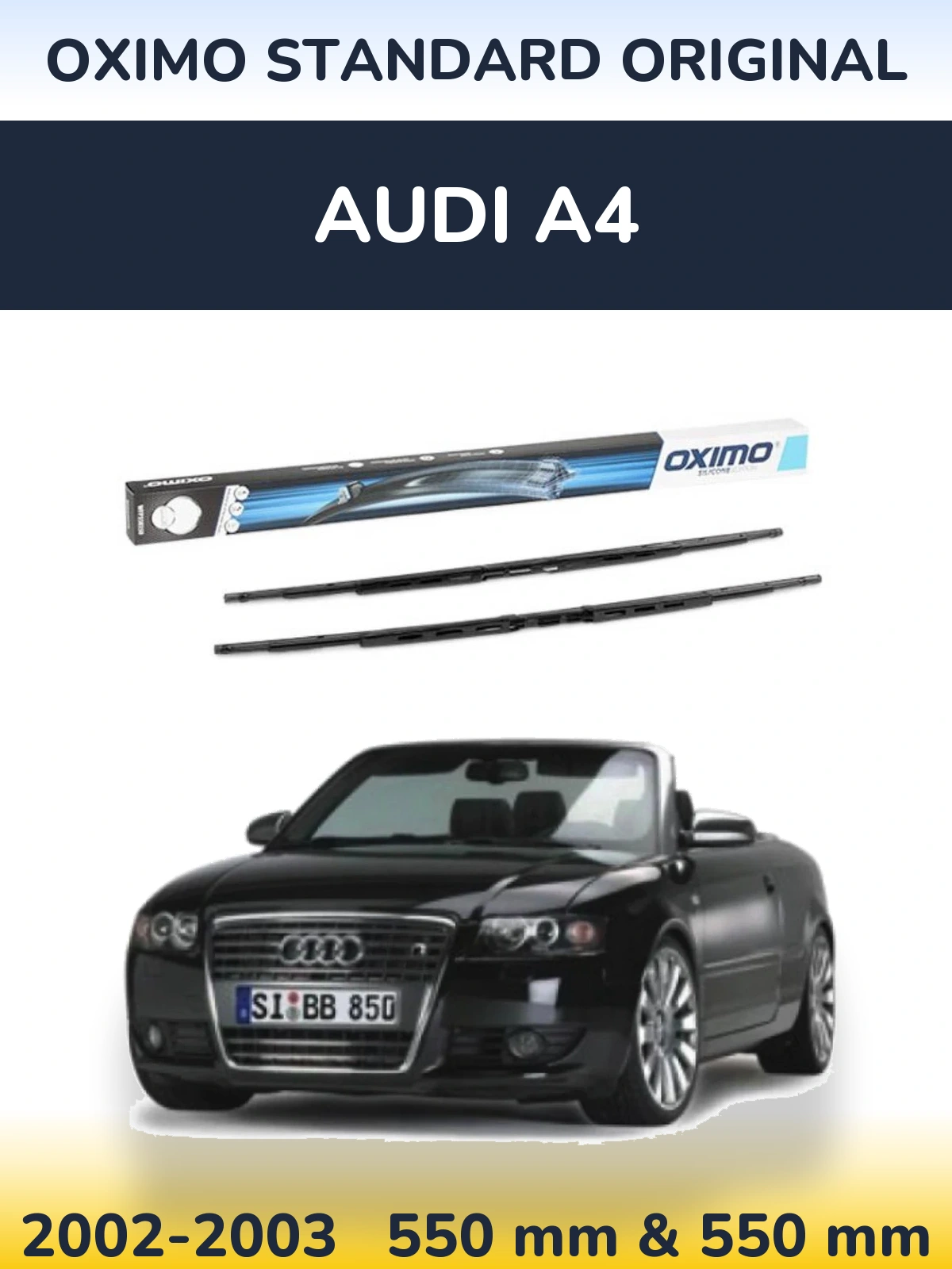 Комплект передних дворников Oximo Standard Original 550 & 550 мм для Audi A4 2002-2003