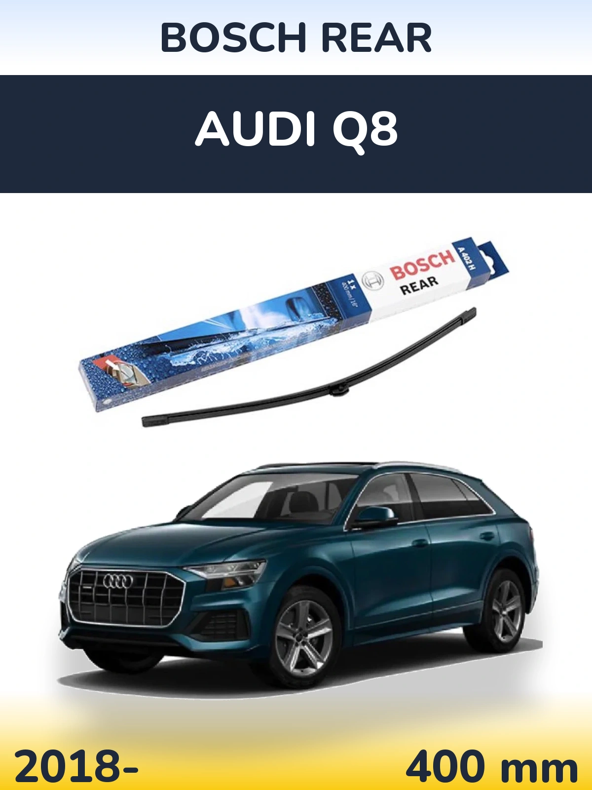Задний дворник BOSCH Rear 400 мм для Audi Q8 2018-2026