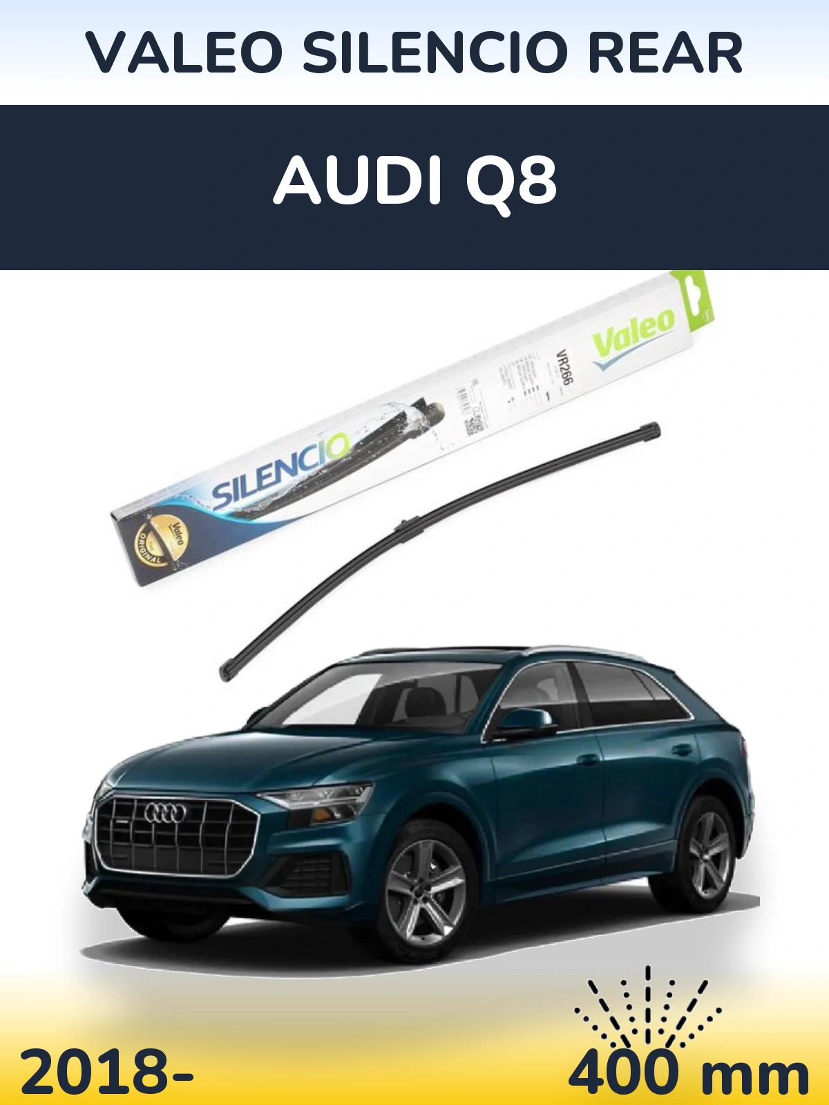Задня щітка Valeo Silencio Rear 400 мм для Audi Q8 2018-2026