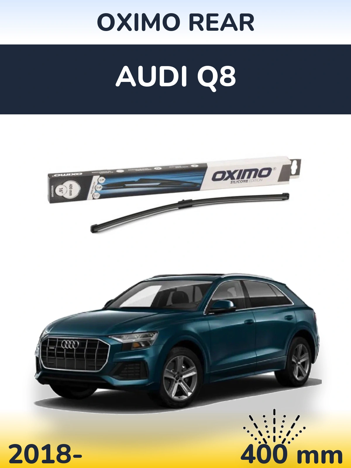 Задний дворник Oximo Rear 400 мм для Audi Q8 2018-2026