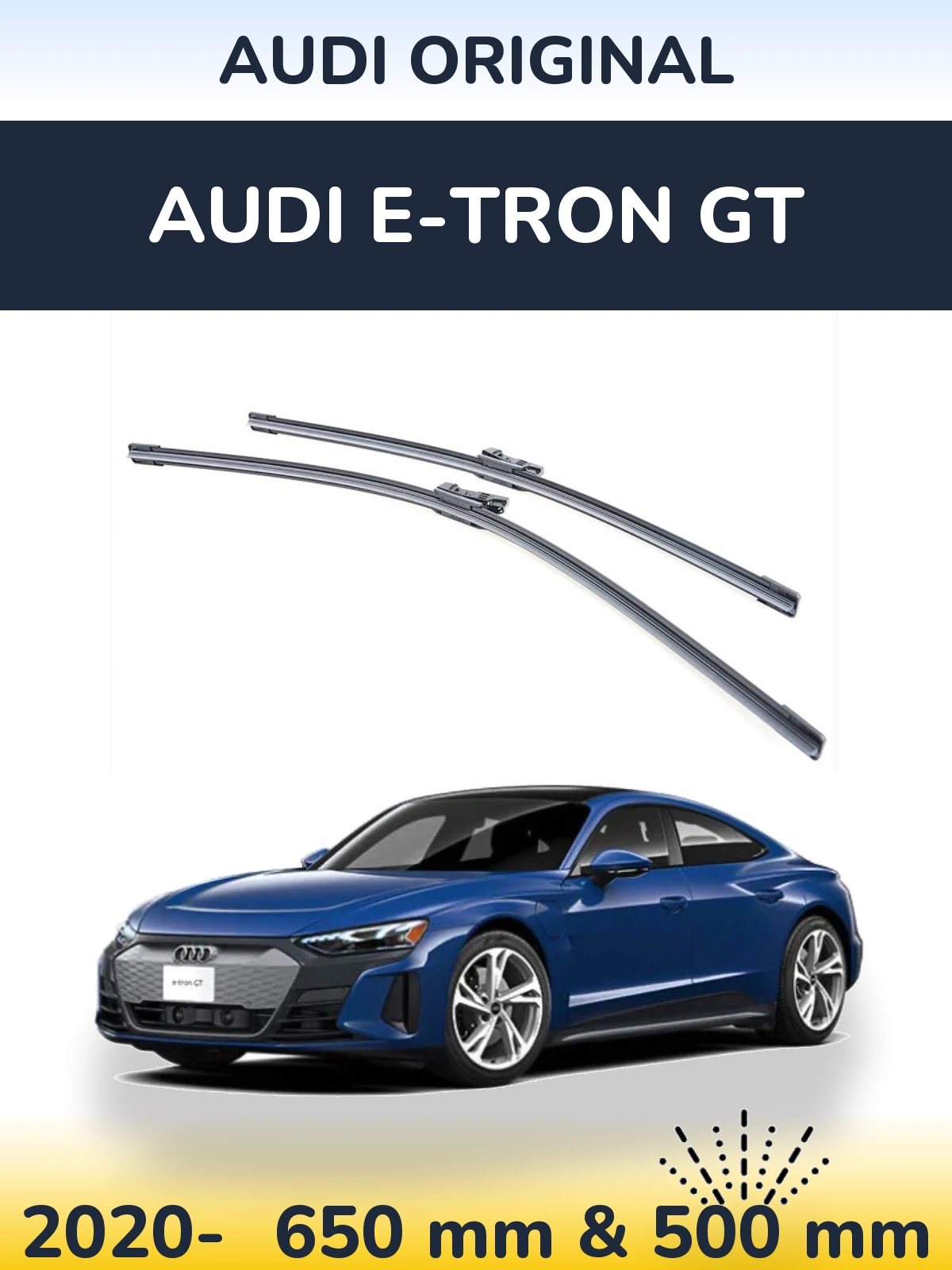 Комплект передніх щіток Audi OEM Audi Original 650 & 500 мм для Audi e-tron GT 2020-2026