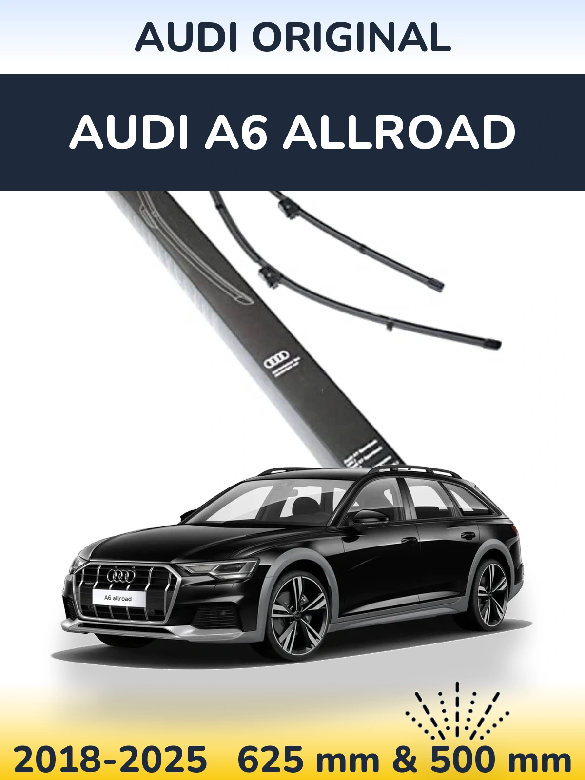 Комплект передніх щіток Audi OEM Audi Original 625 & 500 мм для Audi A6 Allroad 2018-2025