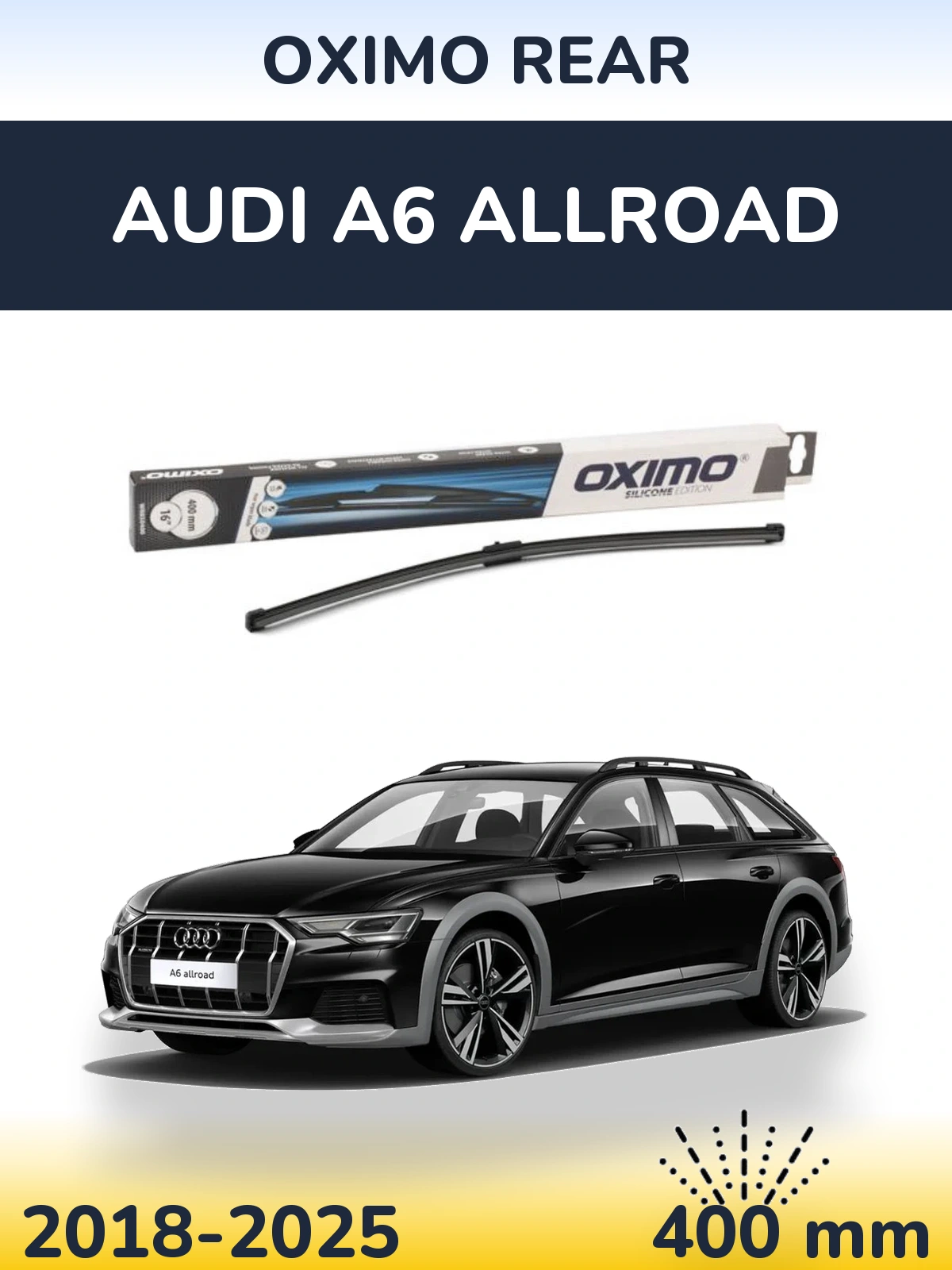 Rear wiper blade Oximo Rear 400 mm for Audi A6 Allroad 2018-2025