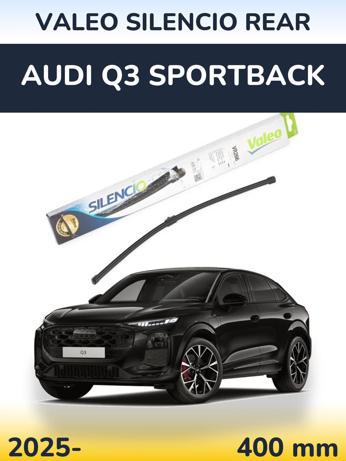 Задний дворник Valeo Silencio Rear 400 мм для Audi Q3 Sportback 2025-2026