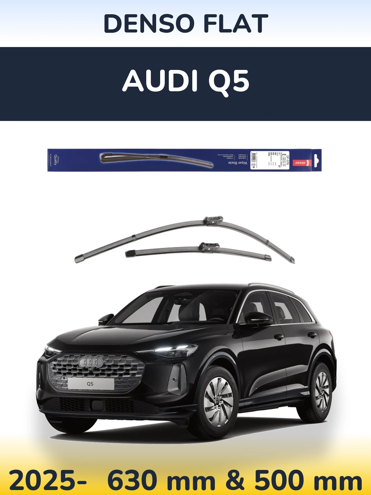 Комплект передних дворников Denso Flat 630 & 500 мм для Audi Q5 2025-2026