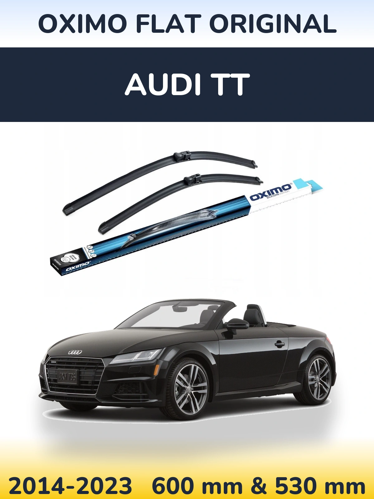 Комплект передніх щіток Oximo Flat Original 600 & 530 мм для Audi TT 2014-2023