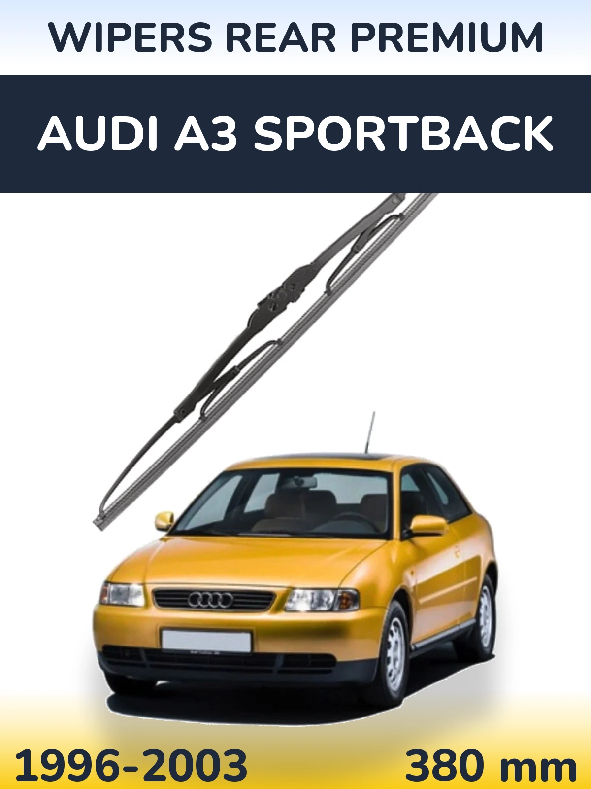 Rear wiper blade WIPERS REAR PREMIUM 380 mm for Audi A3 Sportback 1996-2003