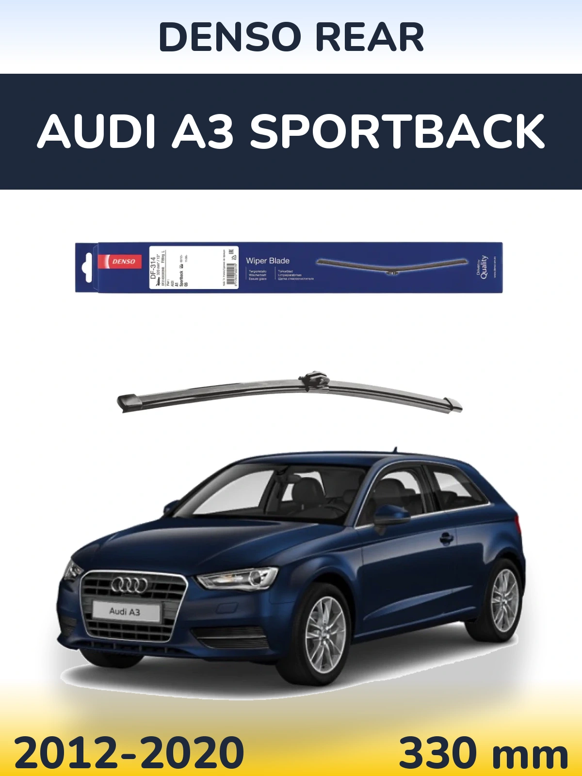 Rear wiper blade Denso Rear 320 mm for Audi A3 Sportback 2012-2020
