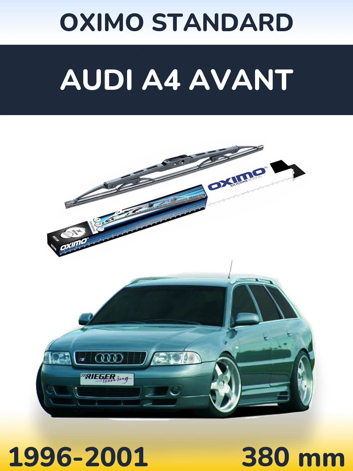 Задня щітка Oximo Standard 375 мм для Audi A4 Avant 1996-2001