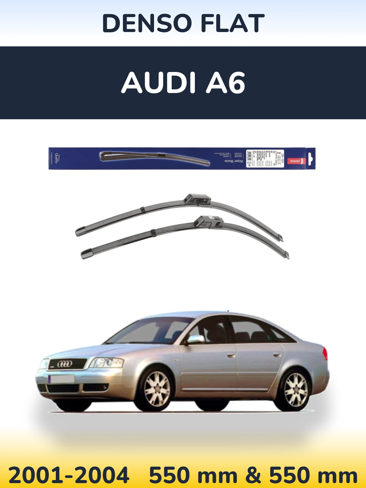 Комплект передніх щіток Denso Flat 550 & 550 мм для Audi A6 2001-2004