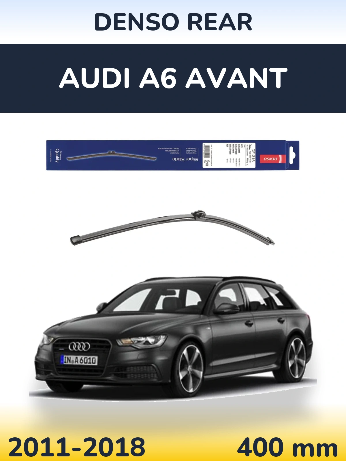 Задний дворник Denso Rear 400 мм для Audi A6 Avant 2011-2018