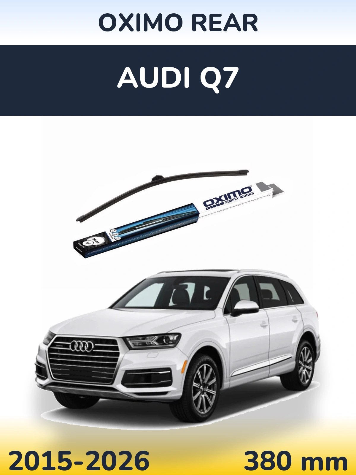 Rear wiper blade Oximo Rear 380 mm for Audi Q7 2015-2026