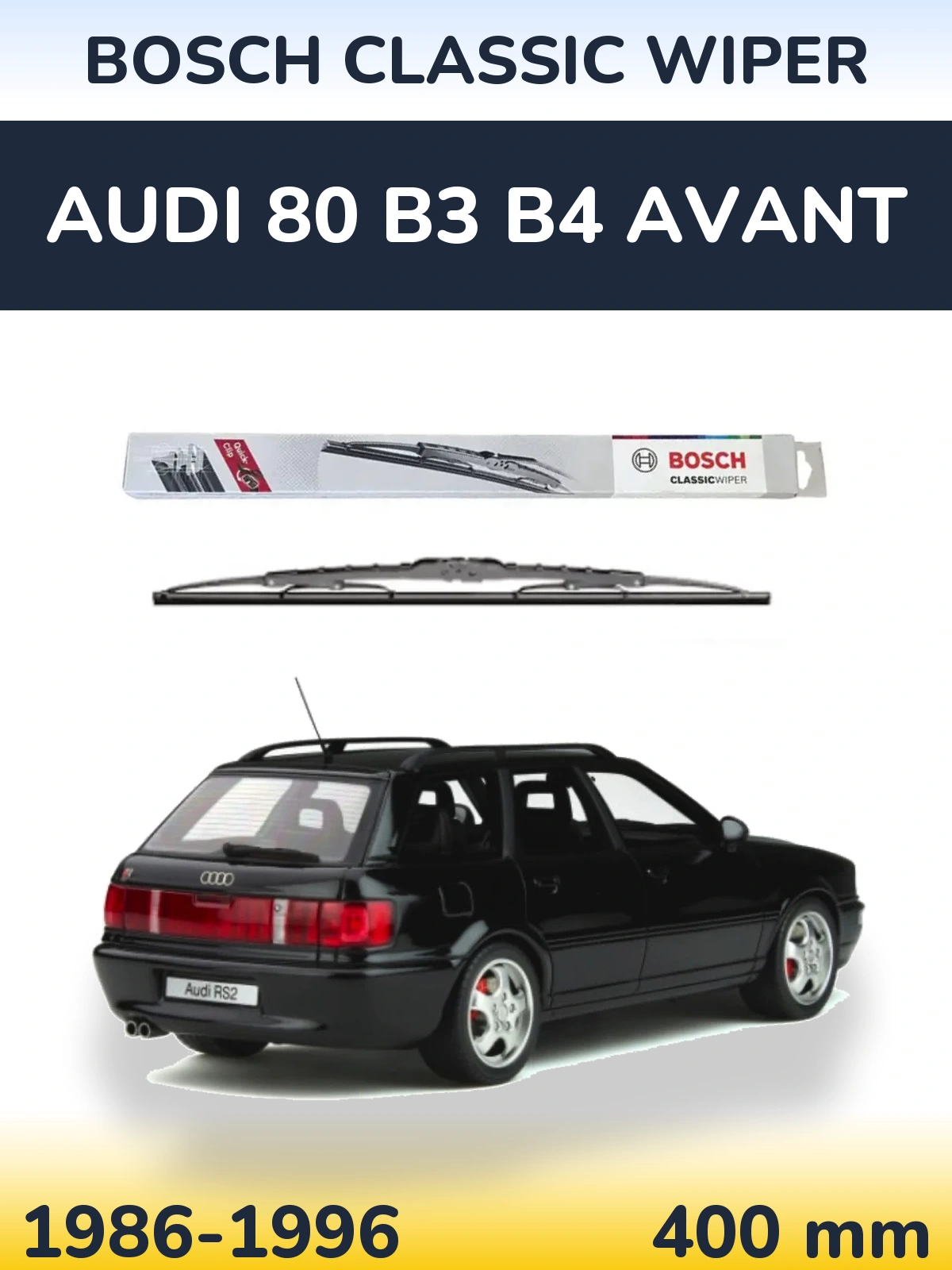 Задний дворник BOSCH Classic Wiper 400 мм для Audi 80 B3 B4 Avant 1986-1996