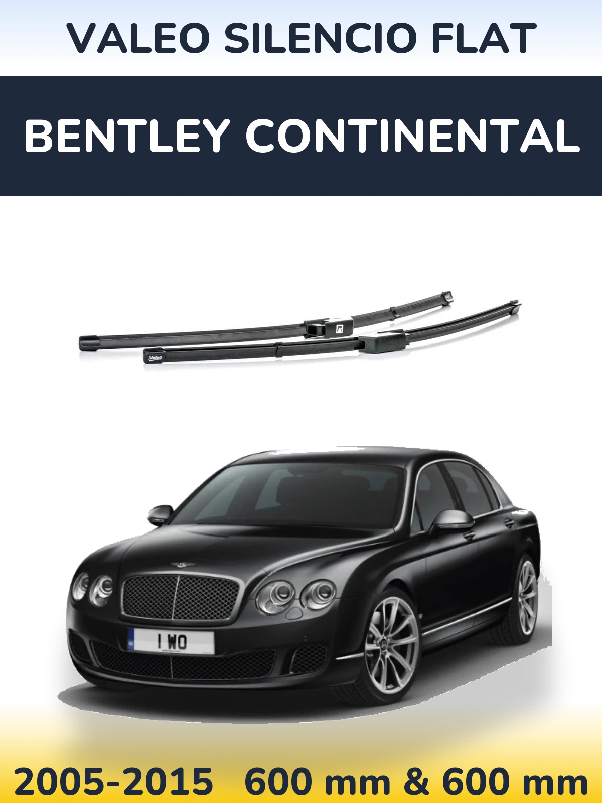 Комплект передніх щіток Valeo Silencio Flat 590 & 580 мм для Bentley Continental 2005-2015