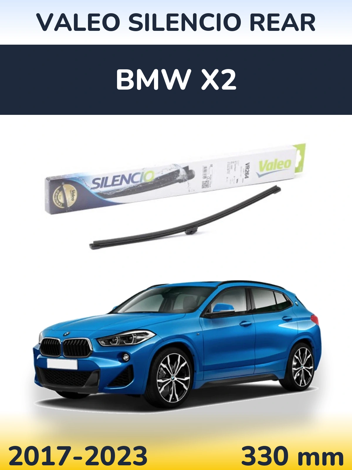 Rear wiper blade Valeo Silencio Rear 320 mm for BMW X2 2017-2023