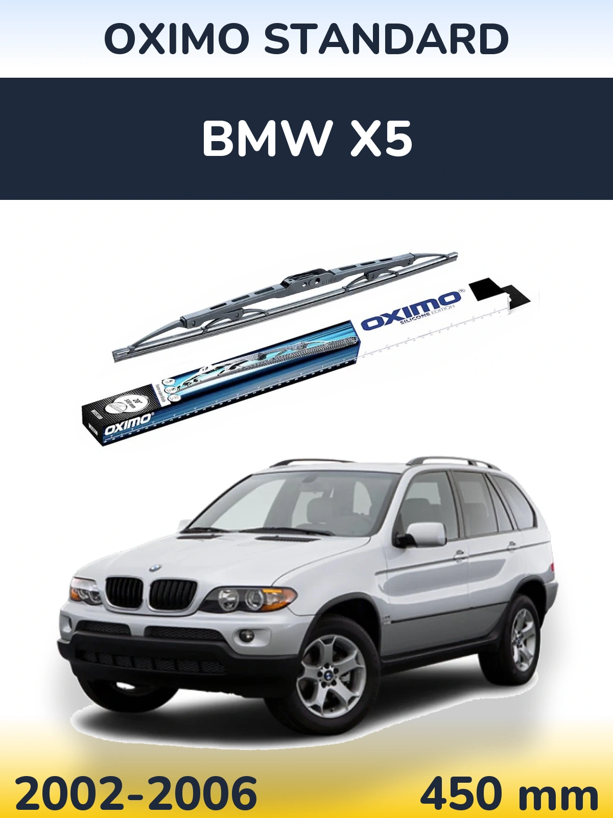 Rear wiper blade Oximo Standard 450 mm for BMW X5 2002-2006