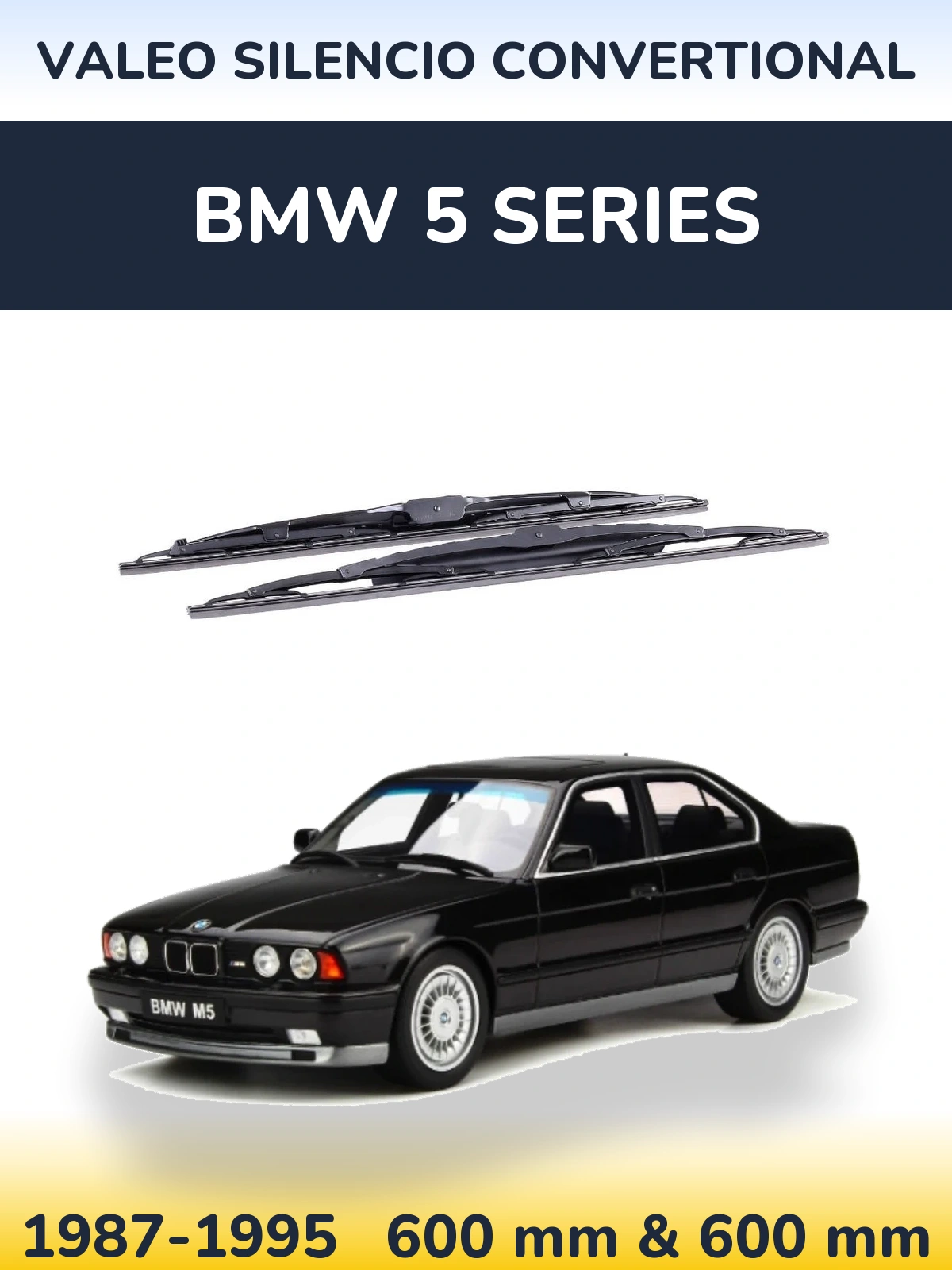 Комплект передніх щіток Valeo Silencio Convertional 600 & 600 мм для BMW 5 Series 1987-1995