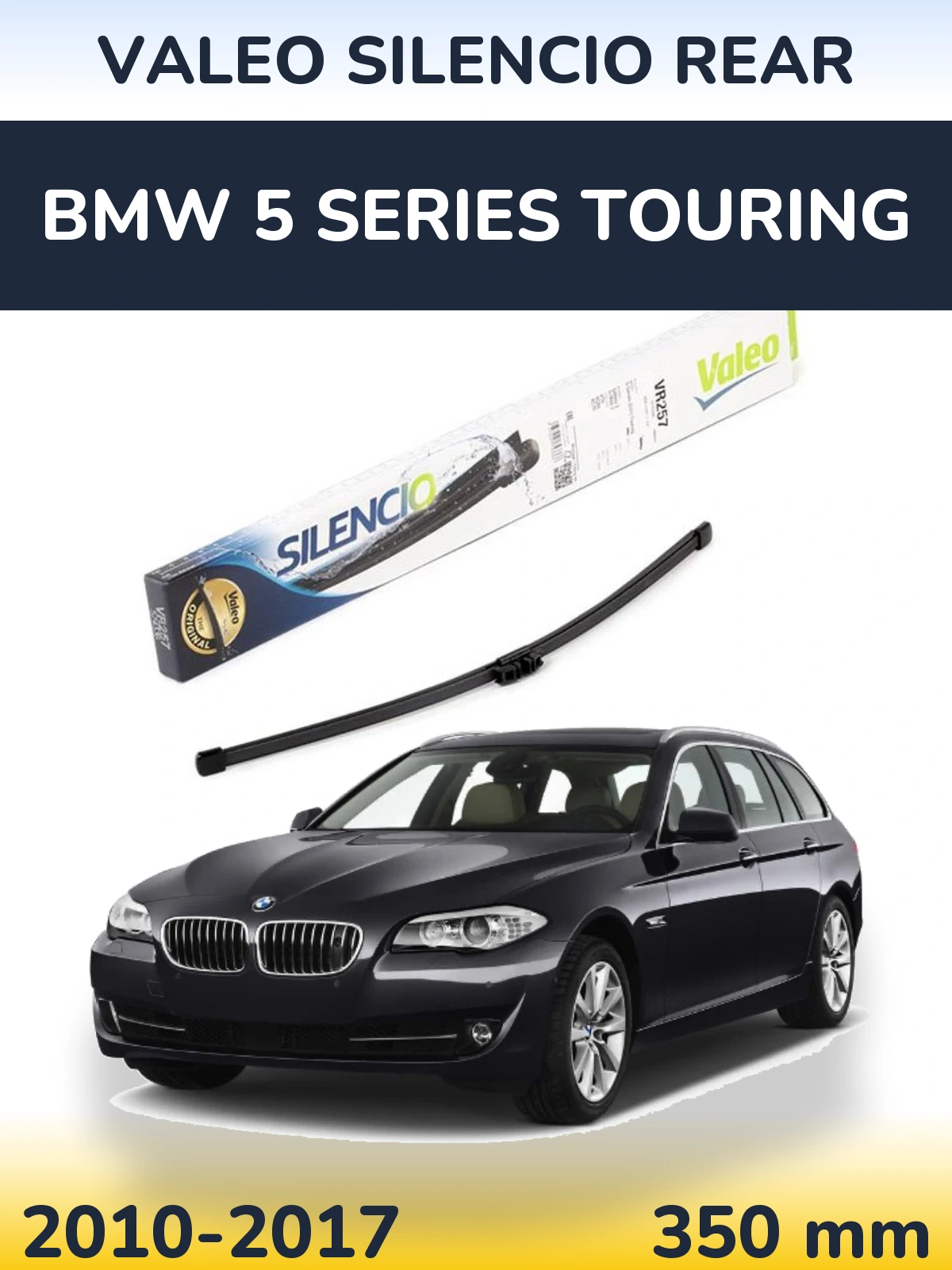 Rear wiper blade Valeo Silencio Rear 350 mm for BMW 5 Series Touring 2010-2017