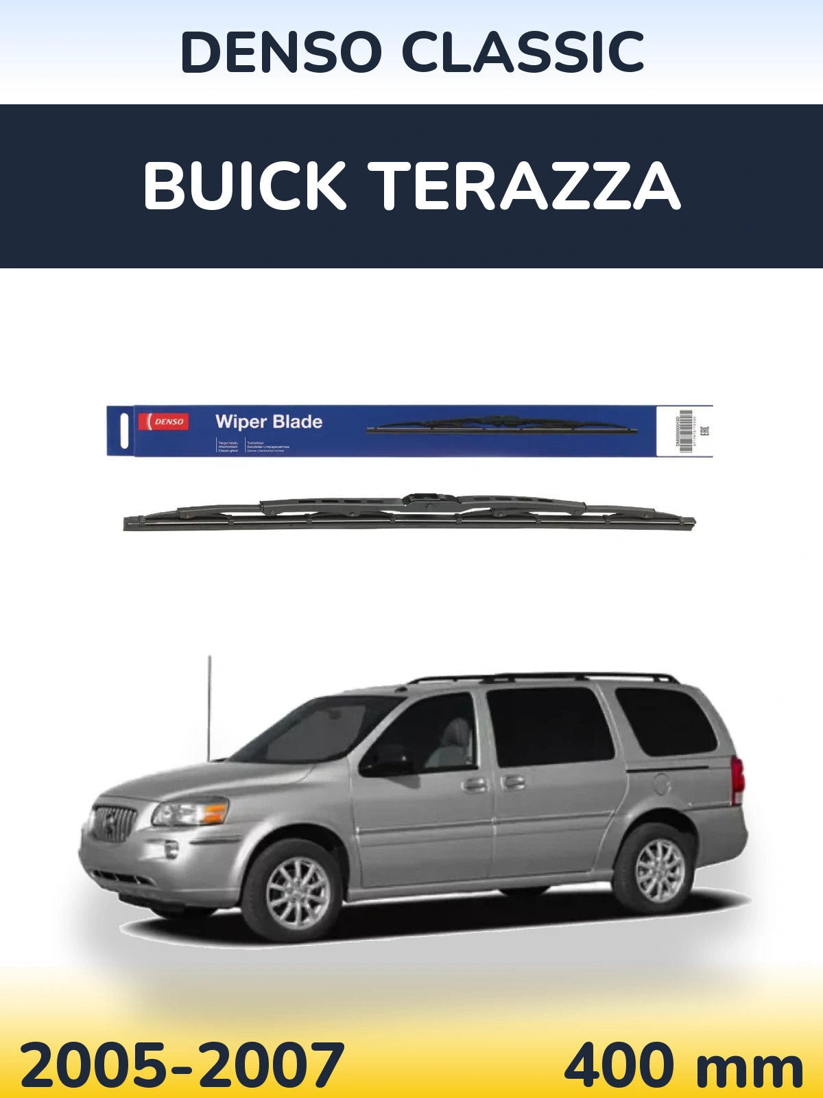 Rear wiper blade Denso Classic 400 mm for Buick Terazza 2005-2007