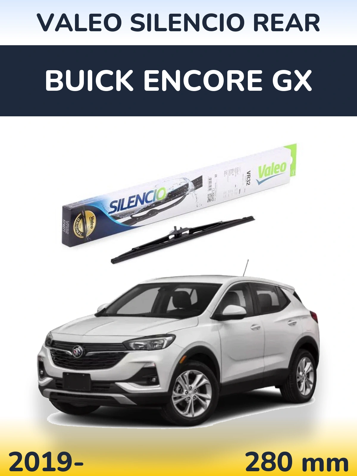 Rear wiper blade Valeo Silencio Rear 280 mm for Buick Encore GX 2019-2026