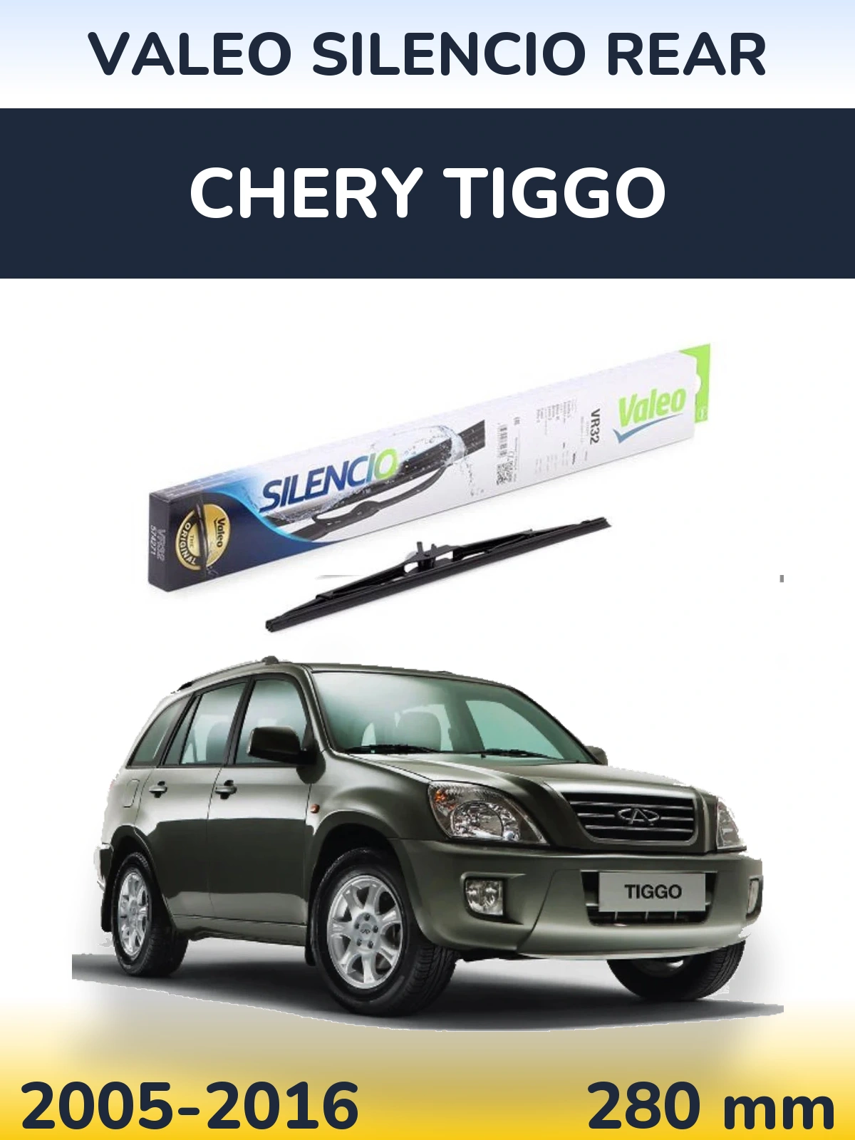 Rear wiper blade Valeo Silencio Rear 280 mm for Chery Tiggo 2005-2016