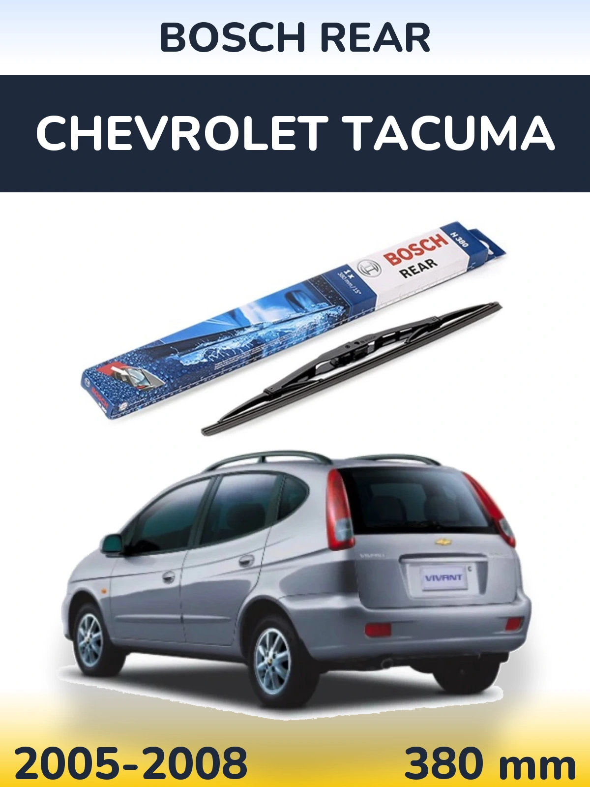 Rear wiper blade BOSCH Rear 380 mm for Chevrolet Tacuma 2005-2008