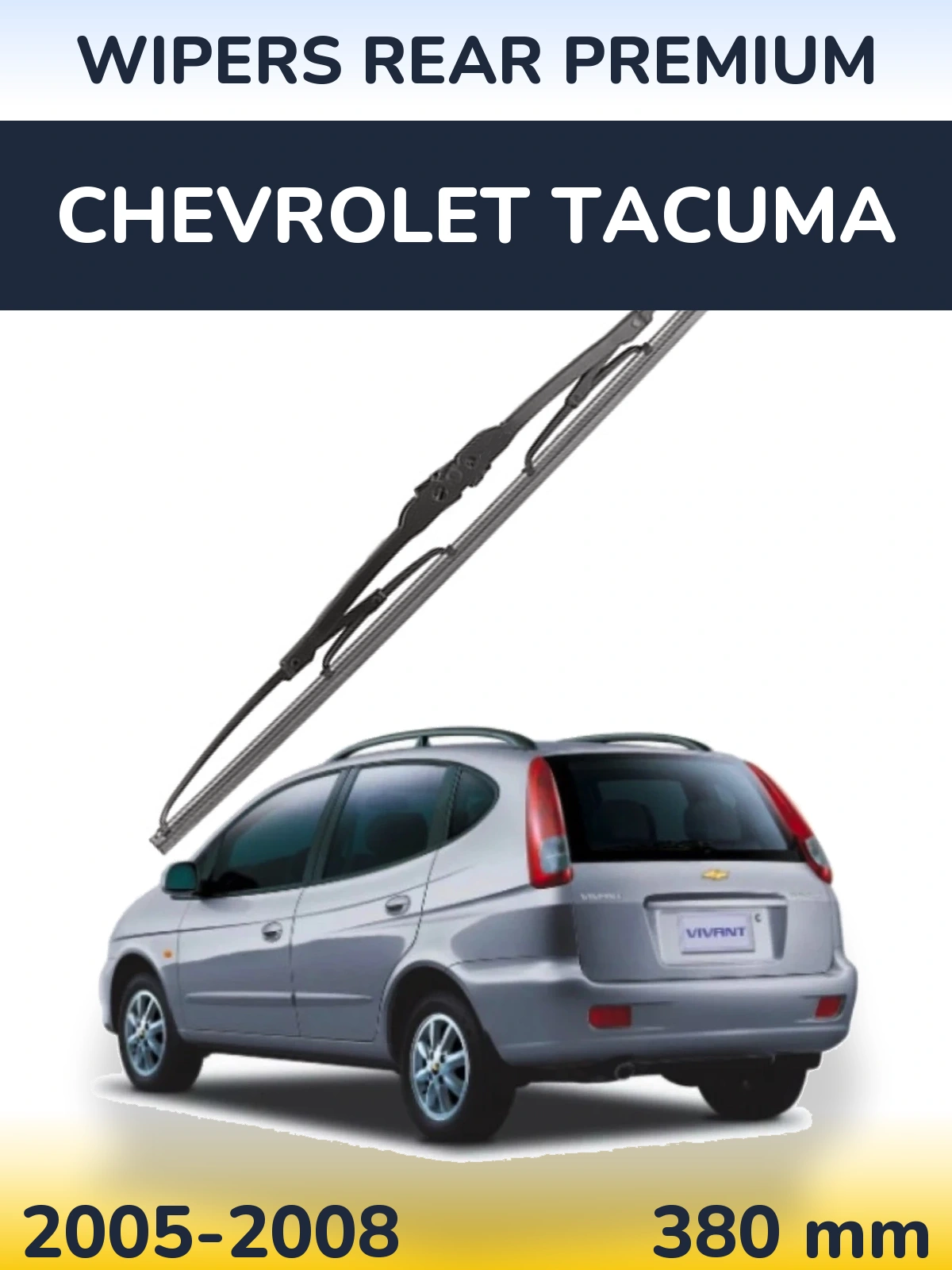 Rear wiper blade WIPERS REAR PREMIUM 380 mm for Chevrolet Tacuma 2005-2008
