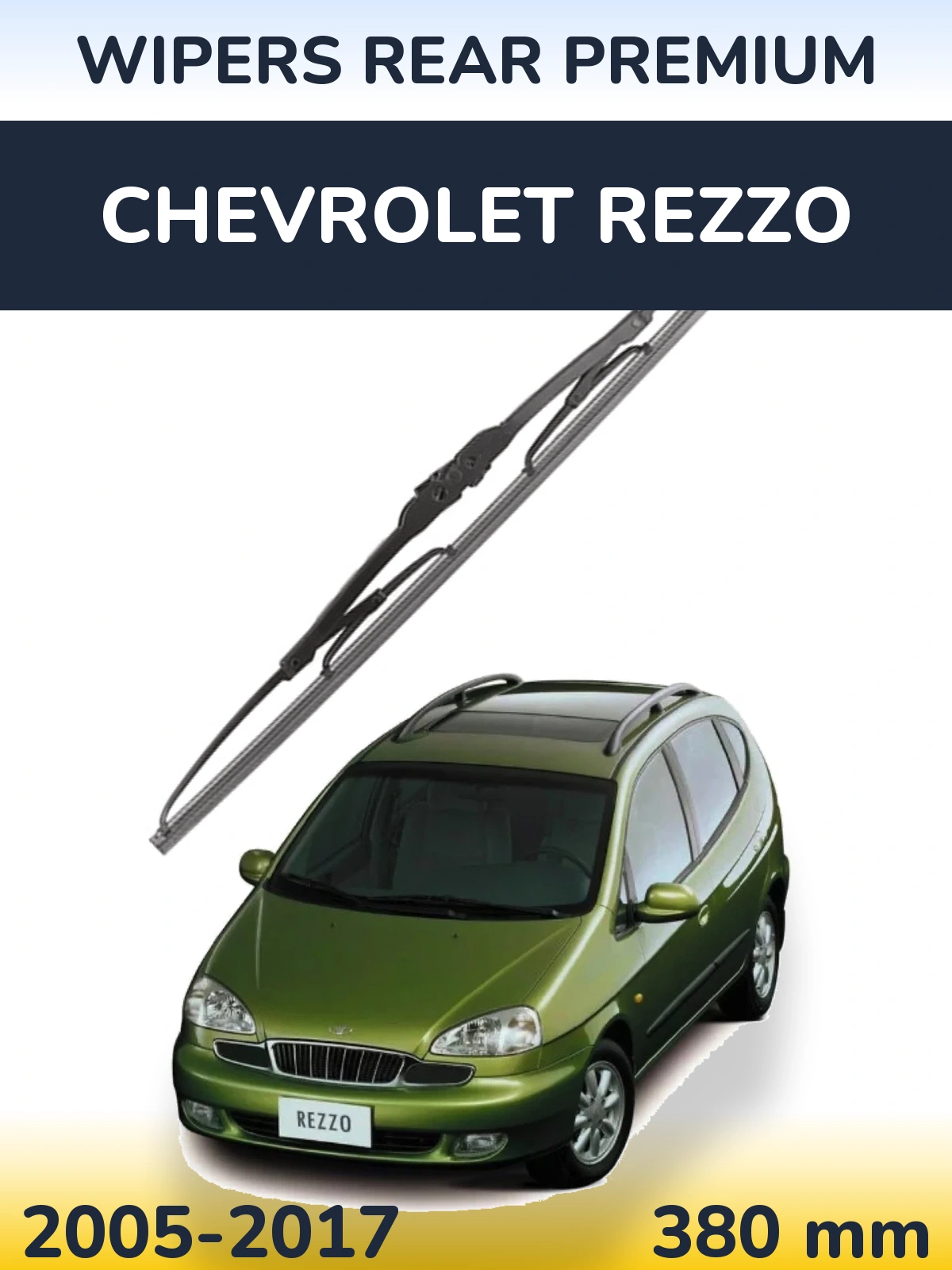 Rear wiper blade WIPERS REAR PREMIUM 380 mm for Chevrolet Rezzo 2005-2017