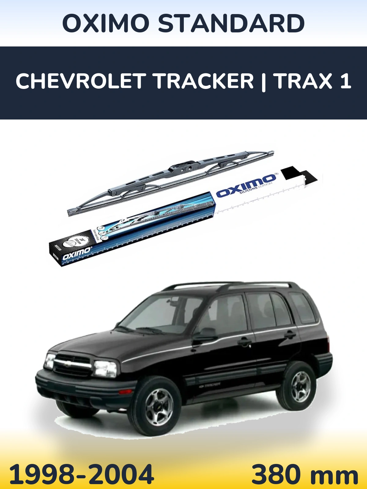 Rear wiper blade Oximo Standard 375 mm for Chevrolet Tracker | Trax 1 1998-2004