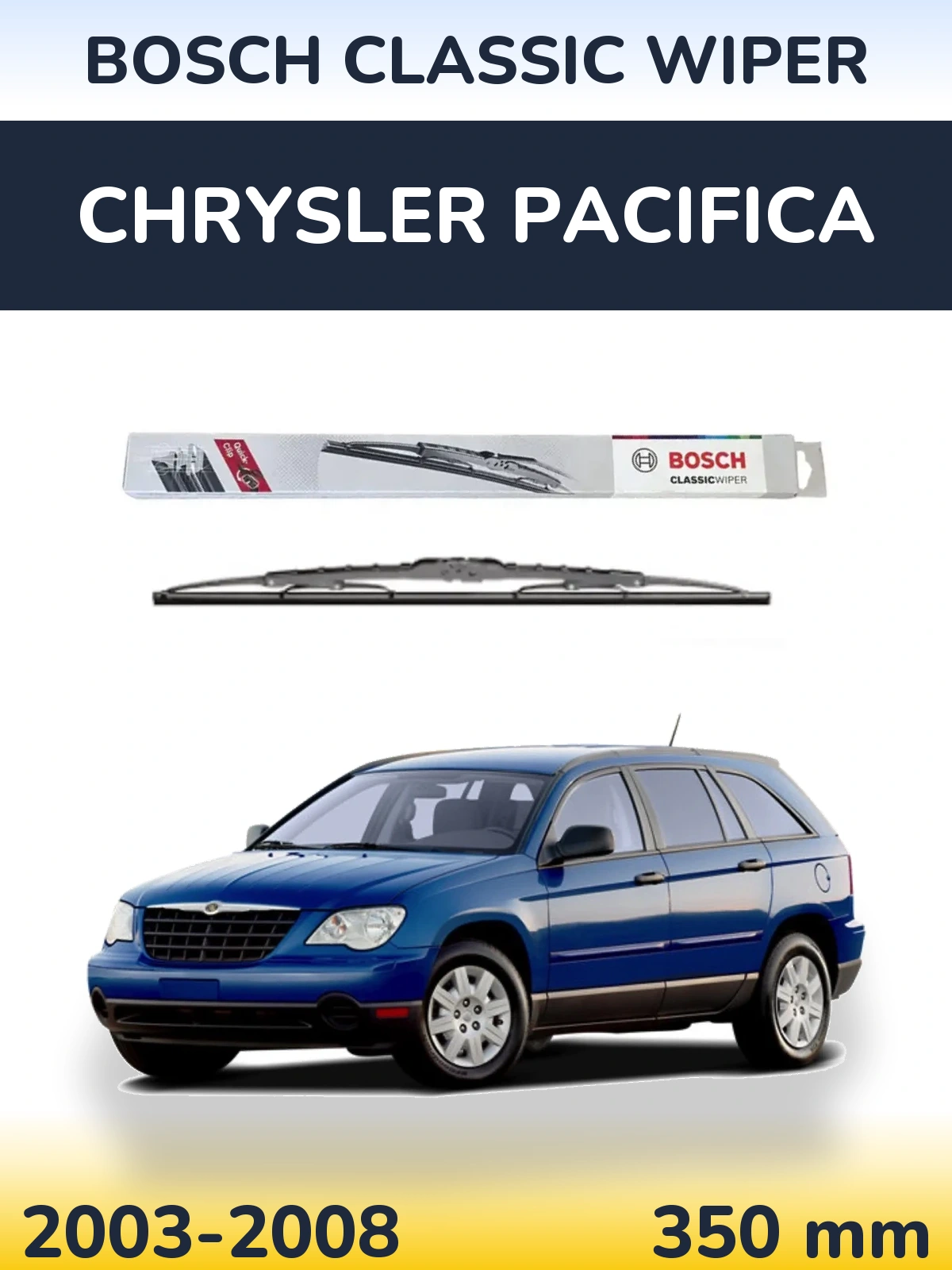 Rear wiper blade BOSCH Classic Wiper 340 mm for Chrysler Pacifica 2003-2008