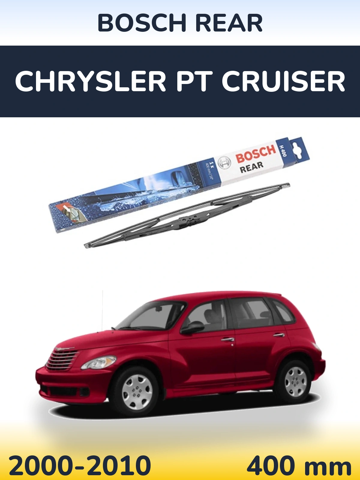 Rear wiper blade BOSCH Rear 400 mm for Chrysler PT Cruiser 2000-2010