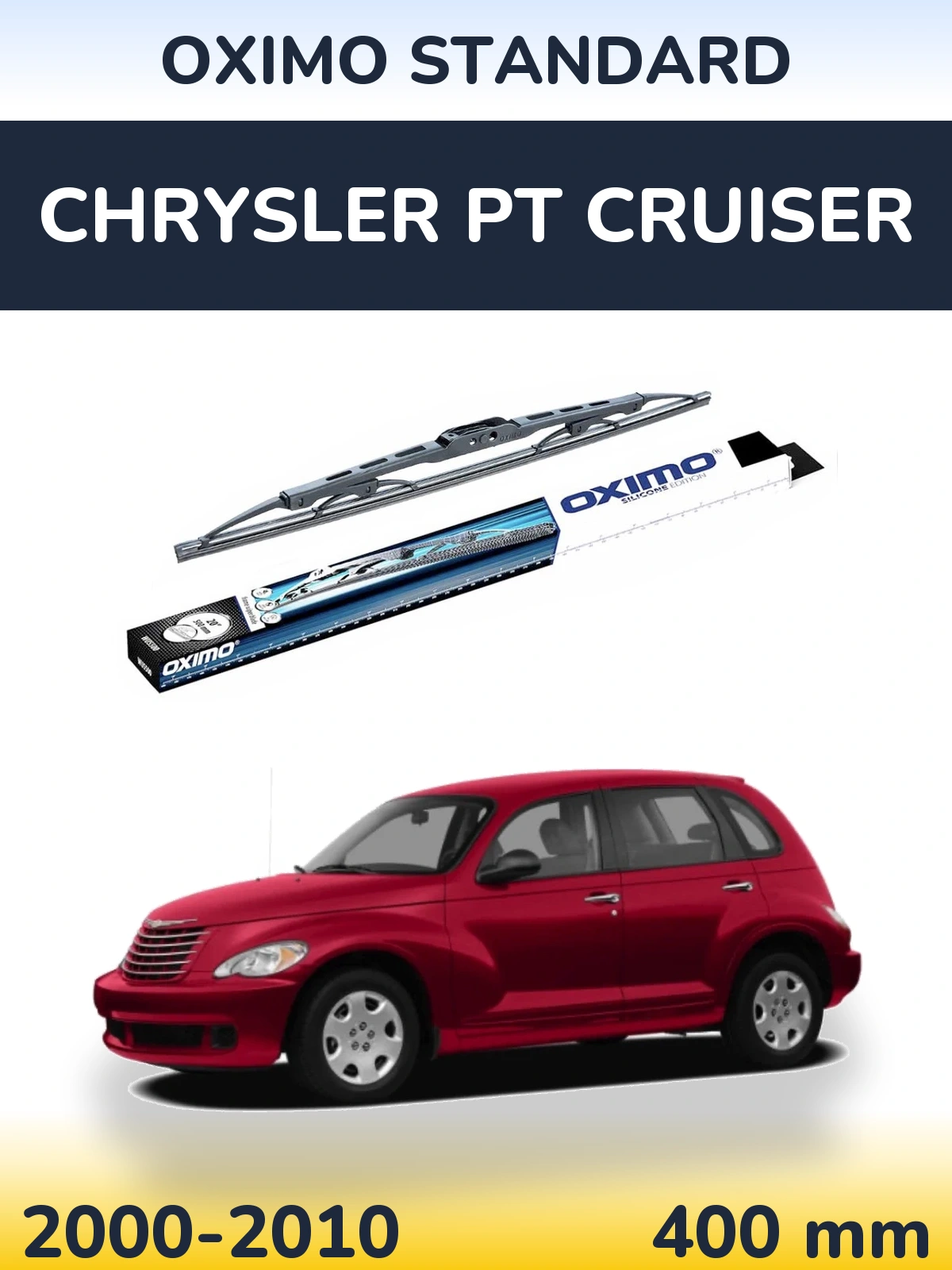 Rear wiper blade Oximo Standard 400 mm for Chrysler PT Cruiser 2000-2010
