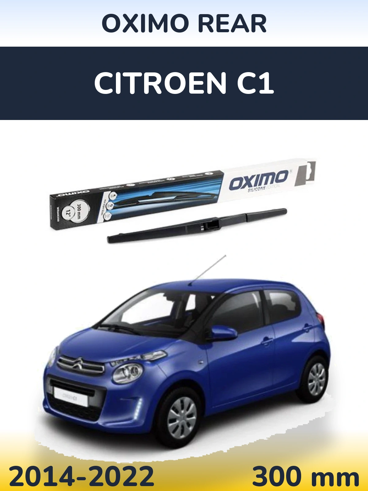 Rear wiper blade Oximo Rear 300 mm for Citroen C1 2014-2022