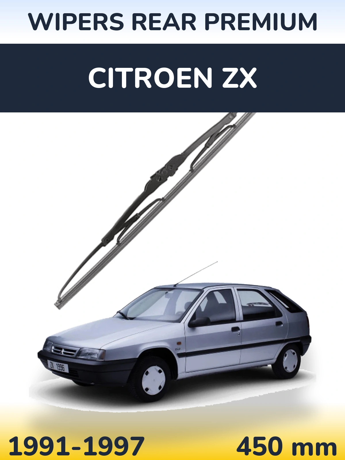 Rear wiper blade WIPERS REAR PREMIUM 450 mm for Citroen ZX 1991-1997