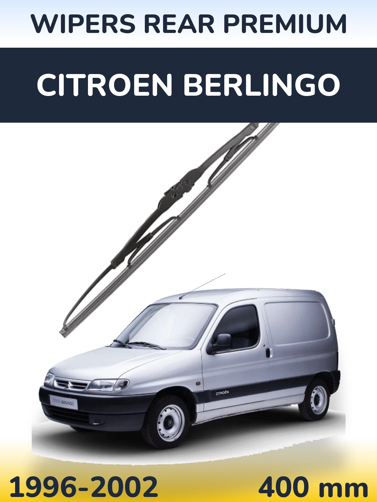 Rear wiper blade WIPERS REAR PREMIUM 400 mm for Citroen Berlingo 1996-2002
