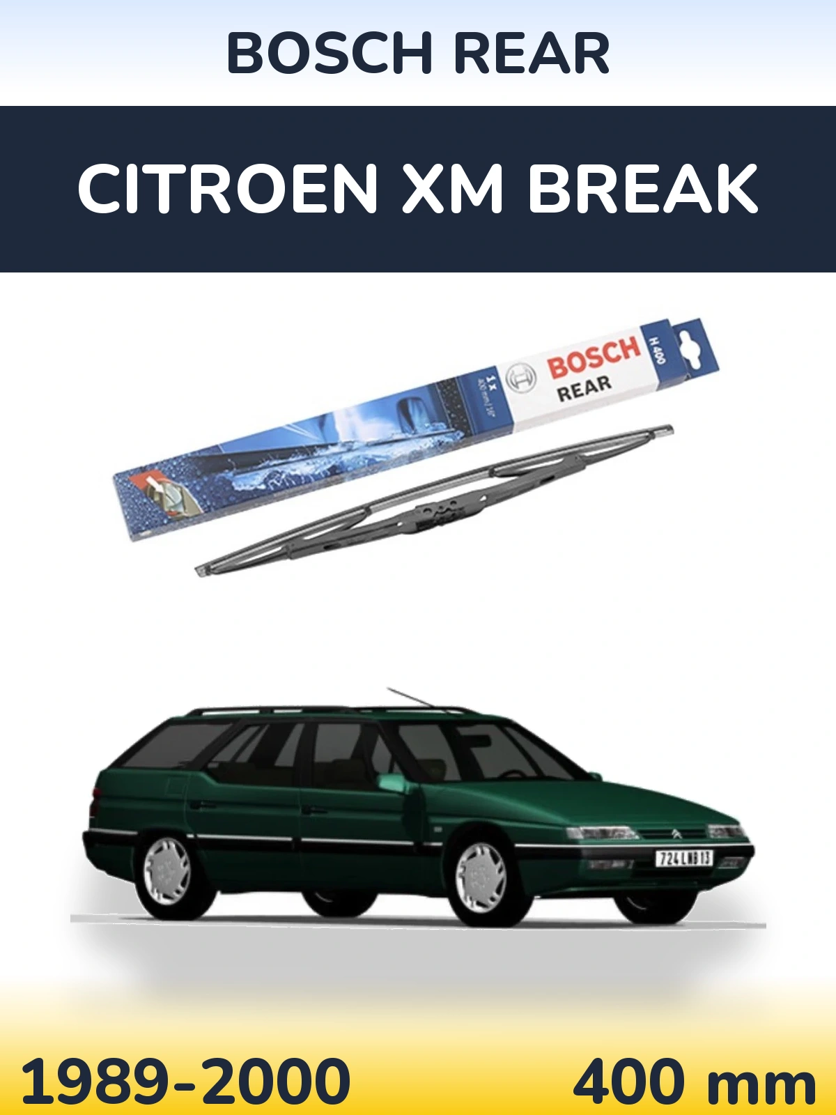 Задня щітка BOSCH Rear 400 мм для Citroen XM Break 1989-2000
