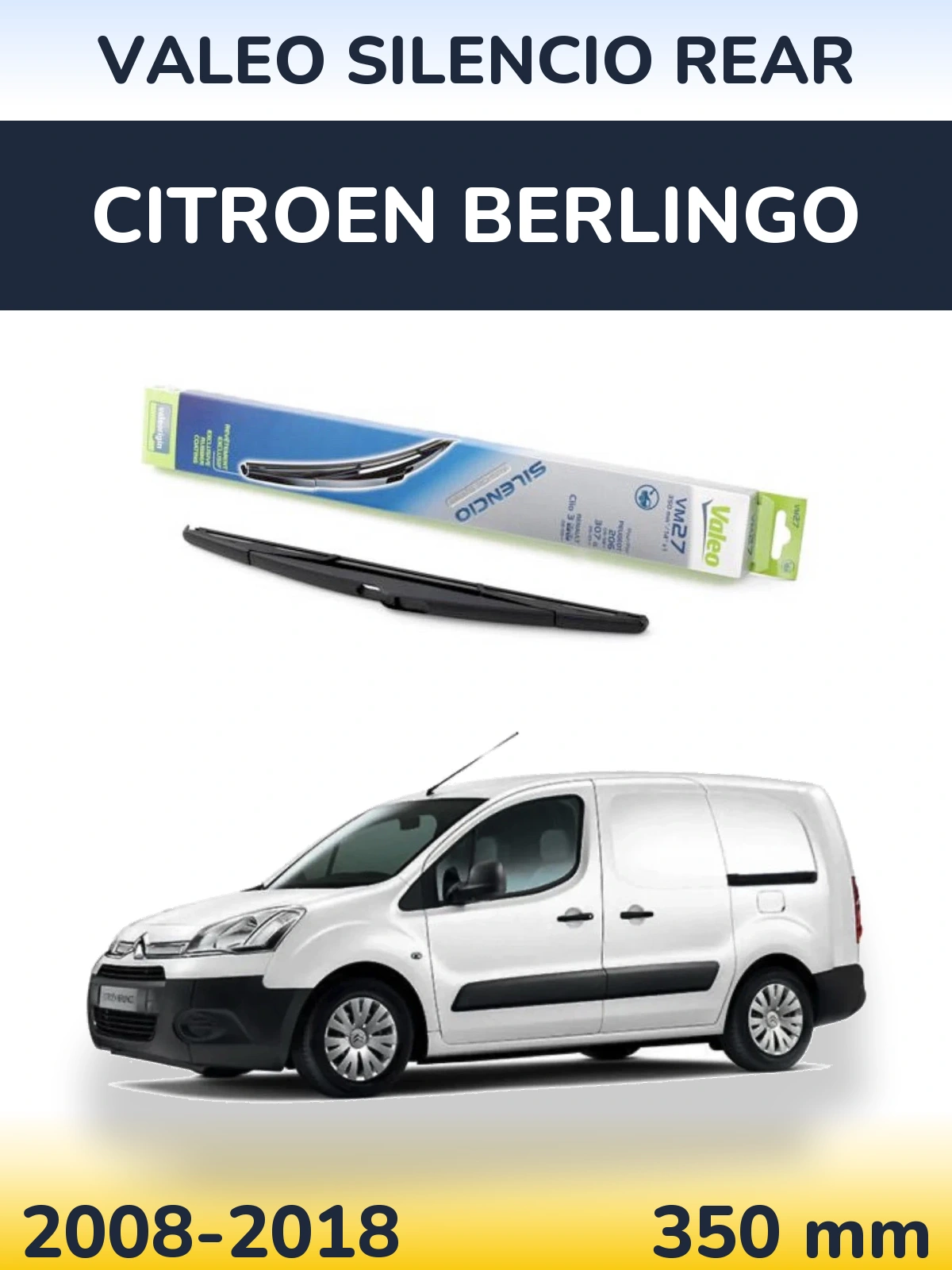 Задний дворник Valeo Silencio Rear 350 мм для Citroen Berlingo 2008-2018
