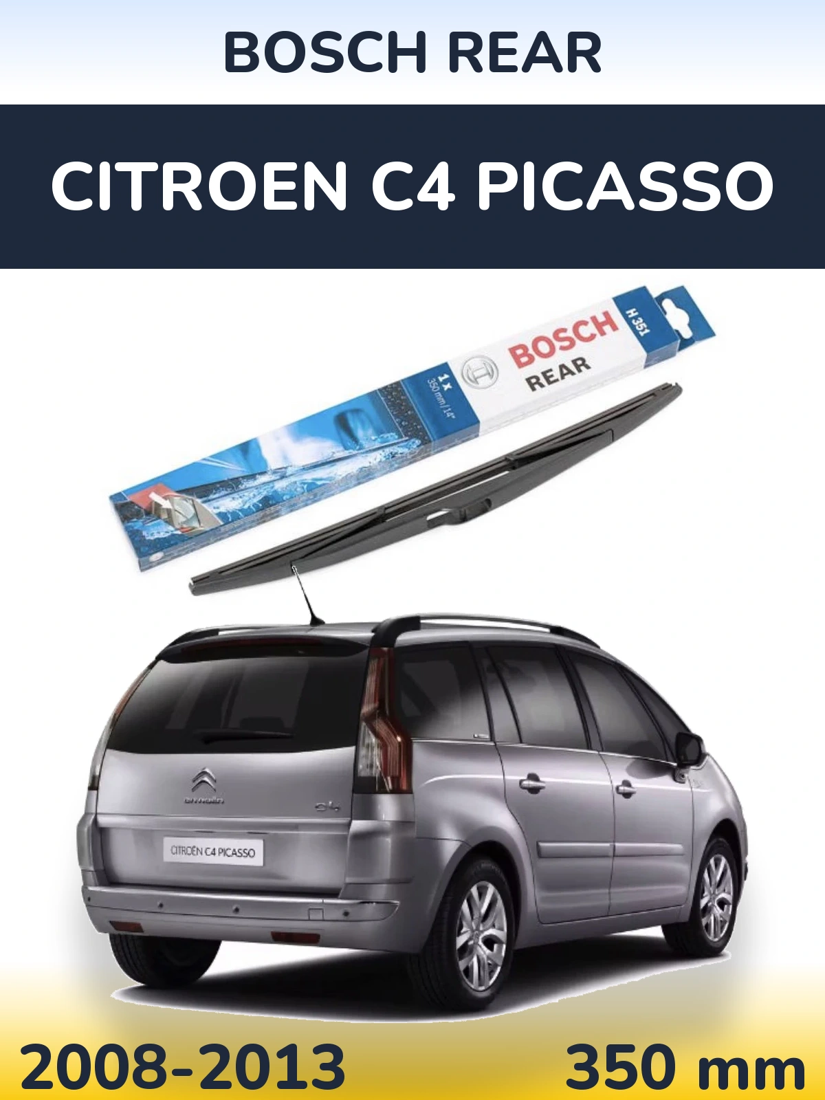 Задний дворник BOSCH Rear 350 мм для Citroen C4 Picasso 2008-2013