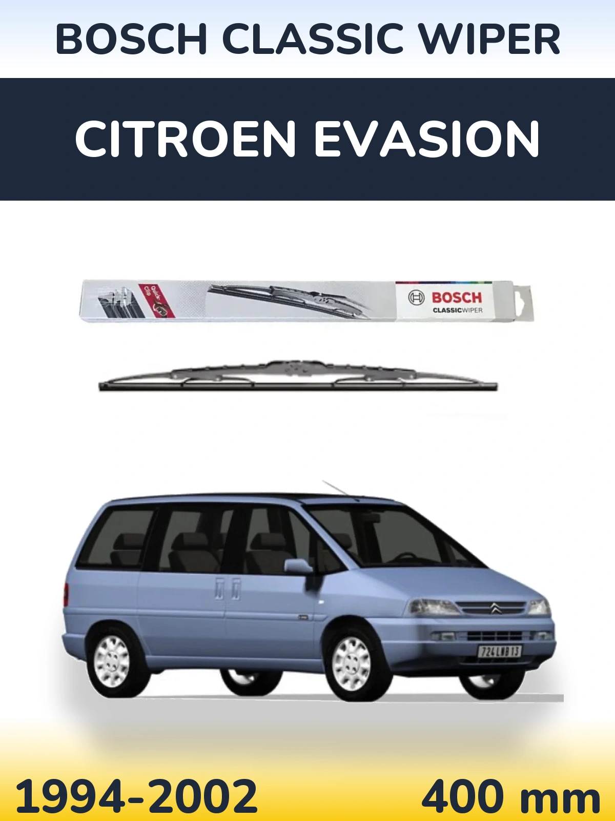 Задний дворник BOSCH Classic Wiper 400 мм для Citroen Evasion 1994-2002