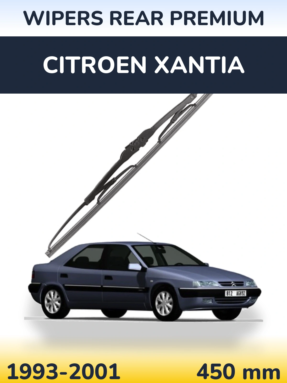 Rear wiper blade WIPERS REAR PREMIUM 450 mm for Citroen Xantia 1993-2001