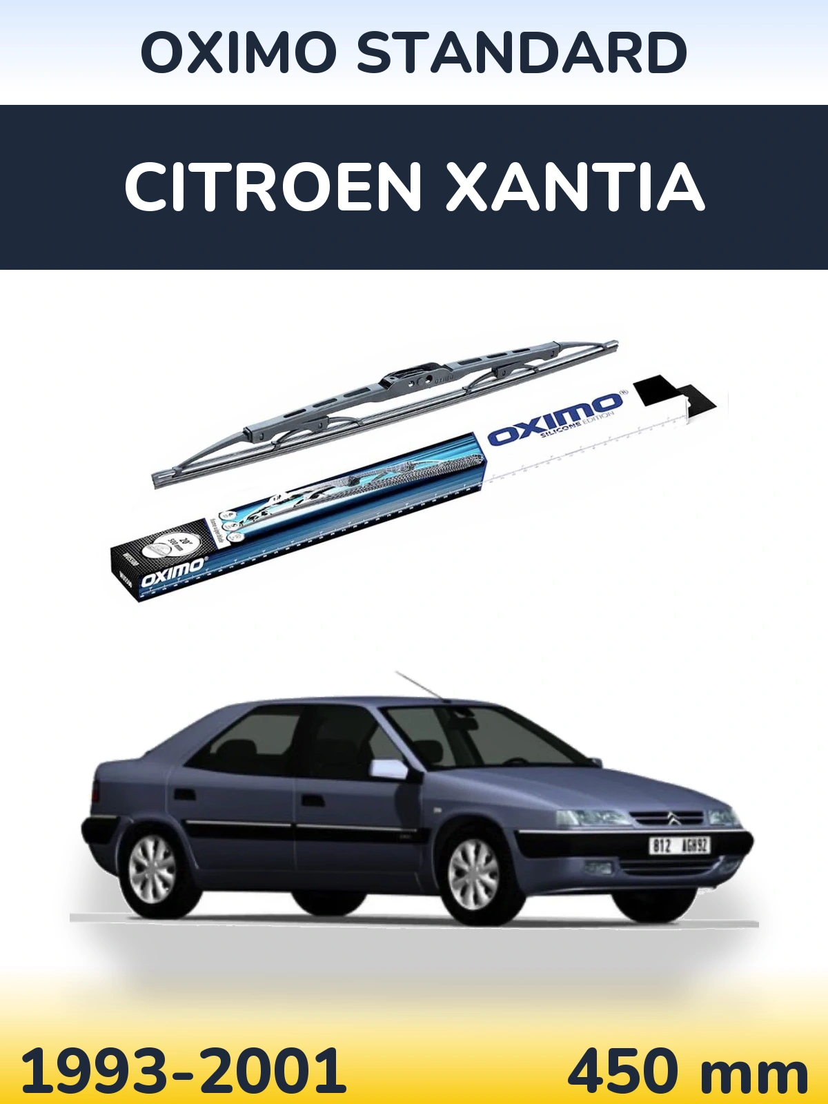 Задний дворник Oximo Standard 450 мм для Citroen Xantia 1993-2001