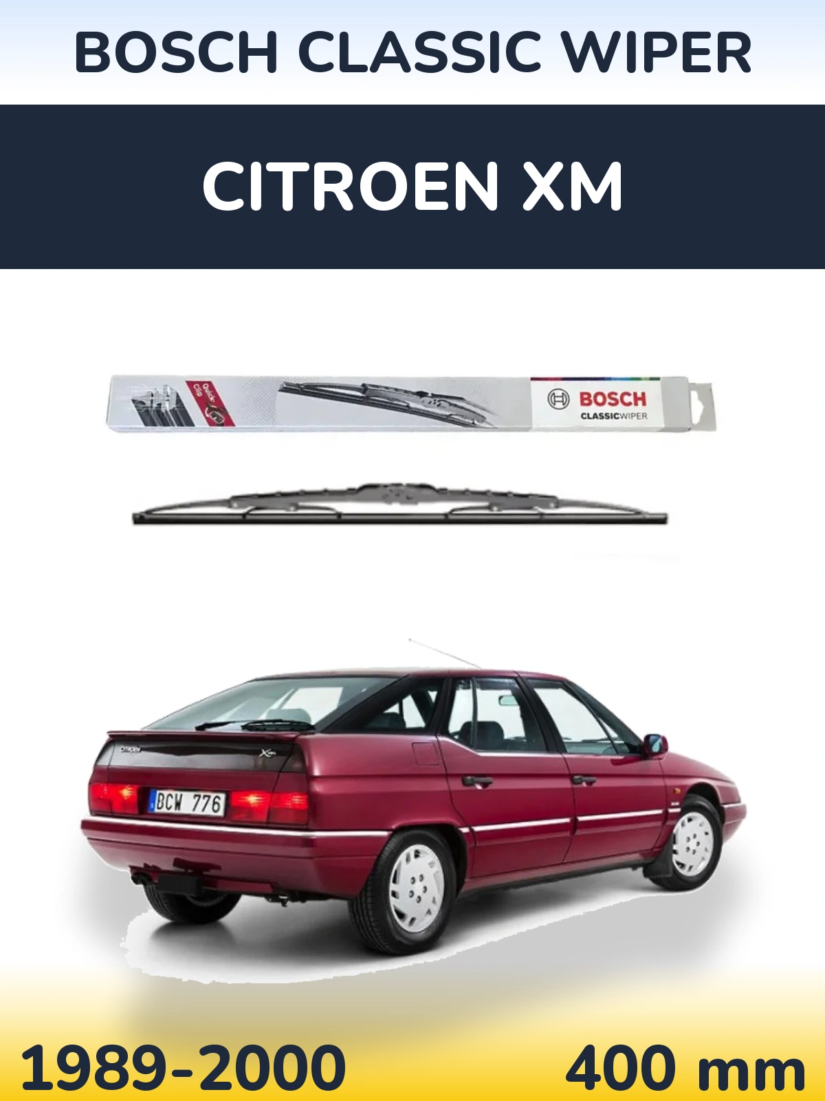 Задний дворник BOSCH Classic Wiper 400 мм для Citroen XM 1989-2000