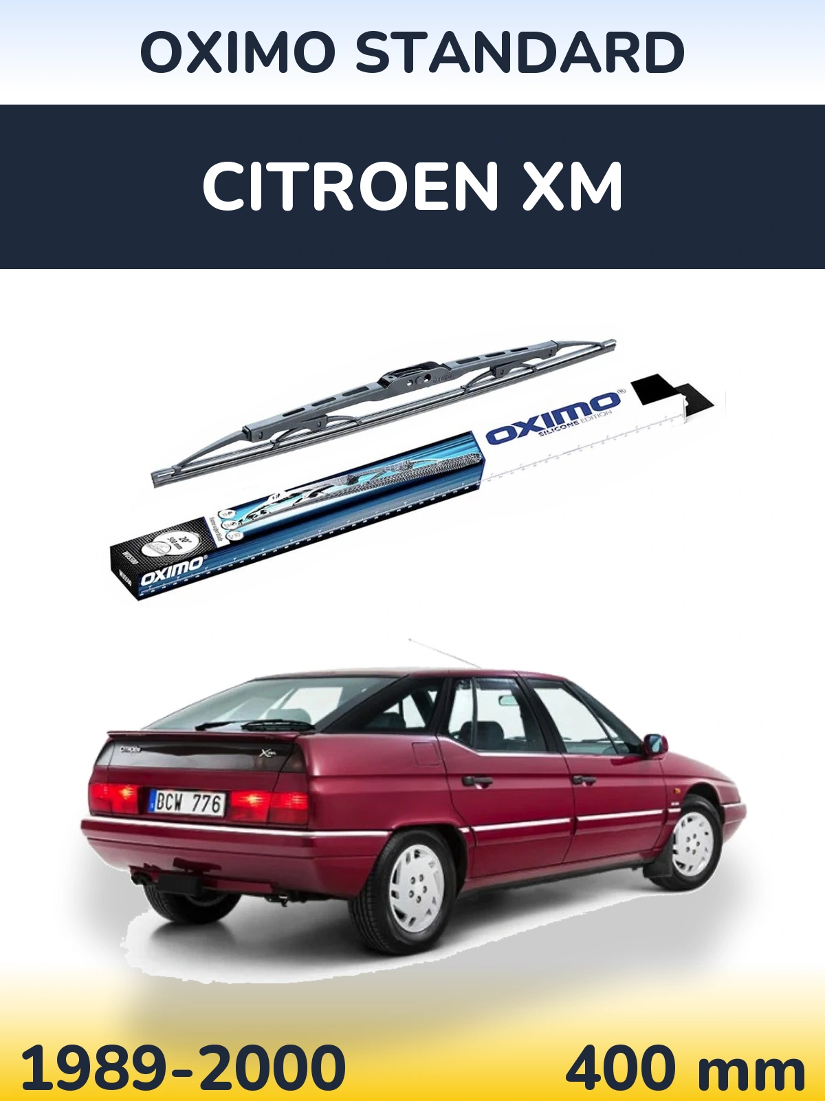 Rear wiper blade Oximo Standard 400 mm for Citroen XM 1989-2000