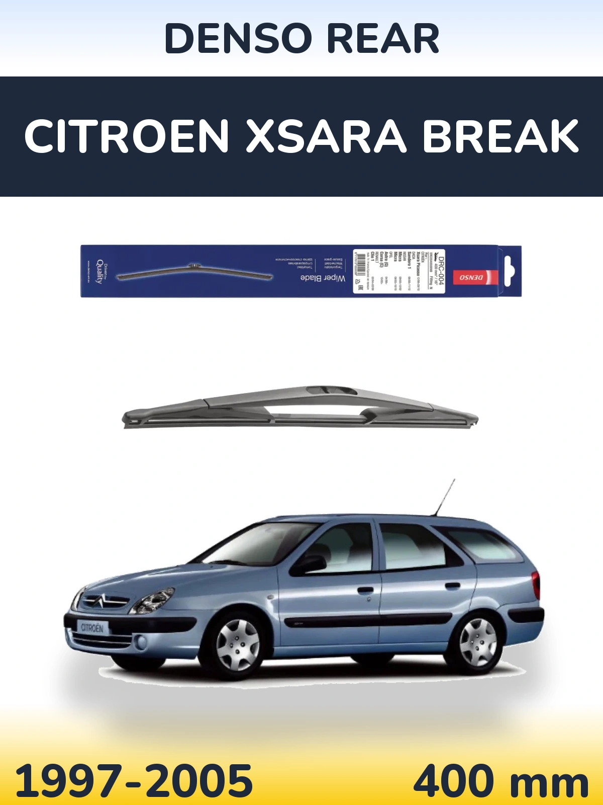 Задний дворник Denso Rear 400 мм для Citroen Xsara Break 1997-2005